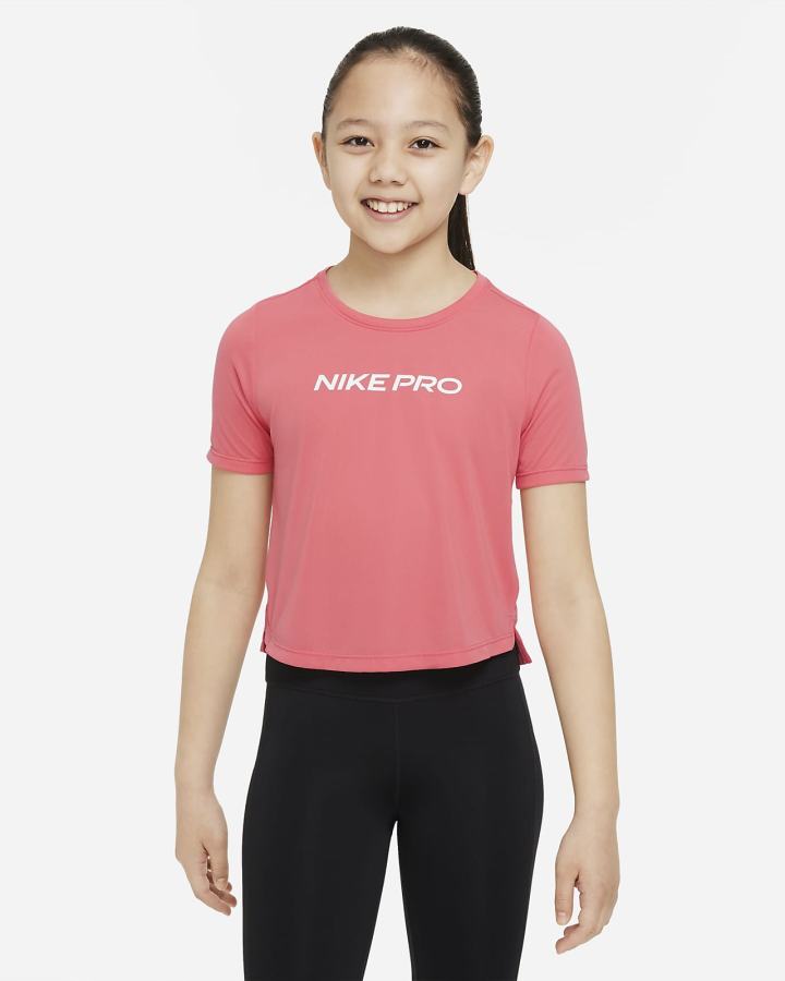 Camiseta Nike Pro Dri-FIT One Kids Top Niña Rosas Azules Blancas | YHBNK-4826