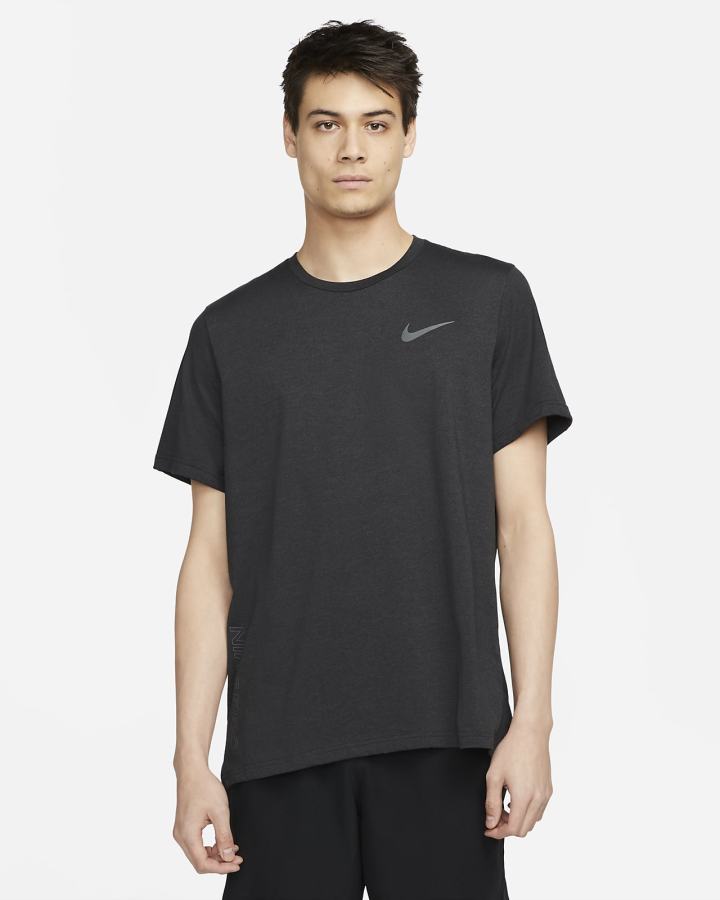 Camiseta Nike Pro Dri-FIT Short-Sleeve Top Hombre Negras Gris | CTBLF-9645