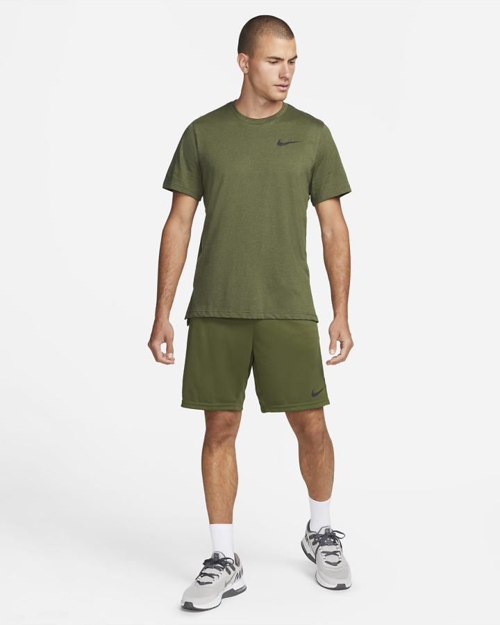 Camiseta Nike Pro Dri-FIT Short-Sleeve Top Hombre Verde Negras | ITVKF-3418