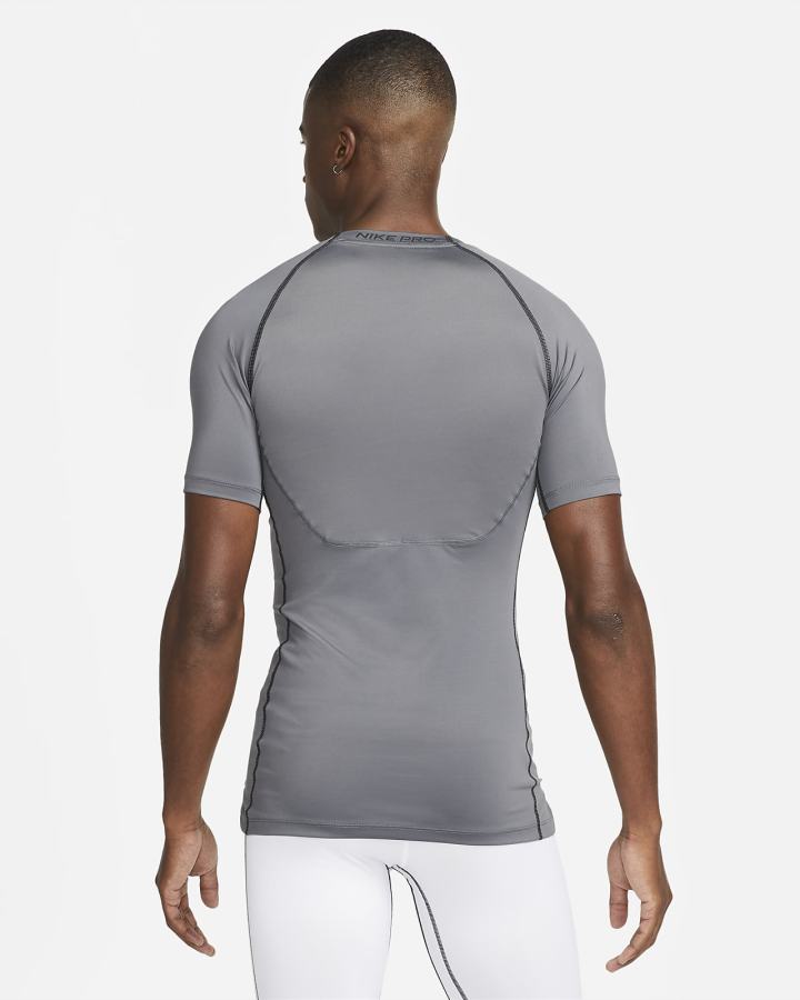 Camiseta Nike Pro Dri-FIT Tight Fit Short-Sleeve Top Hombre Gris Negras | EWCGK-4695