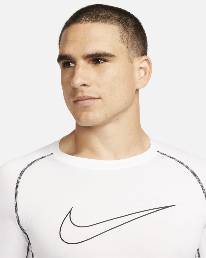 Camiseta Nike Pro Dri-FIT Tight Fit Short-Sleeve Top Hombre Blancas Negras | FZEVJ-5947
