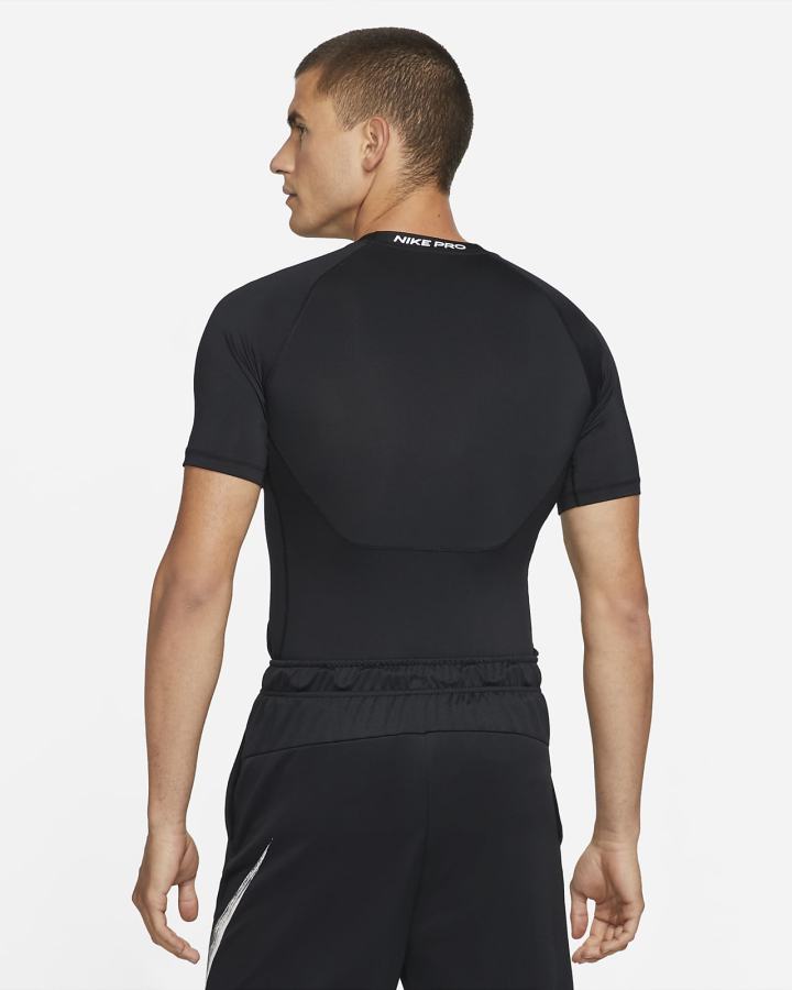 Camiseta Nike Pro Dri-FIT Tight Fit Short-Sleeve Top Hombre Negras Blancas | MYBFL-5802