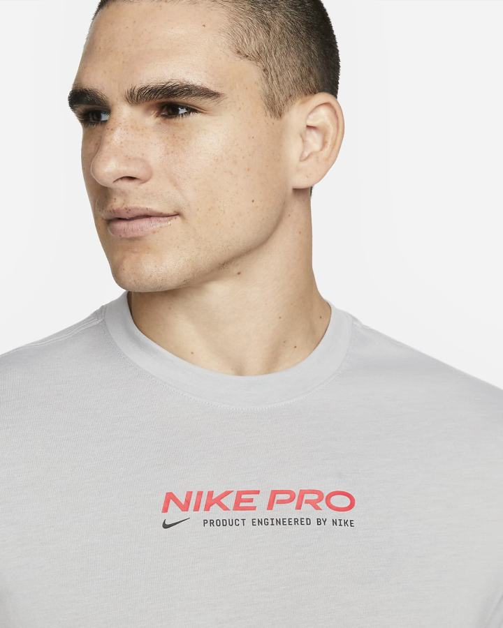 Camiseta Nike Pro Dri-FIT Training Hombre Gris Claro | BGOTV-7019