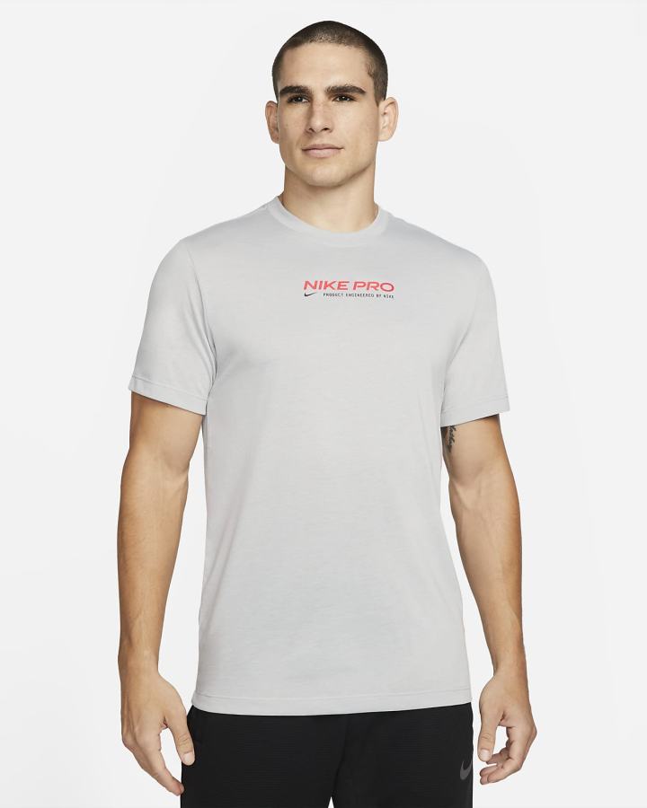 Camiseta Nike Pro Dri-FIT Training Hombre Gris Claro | BGOTV-7019