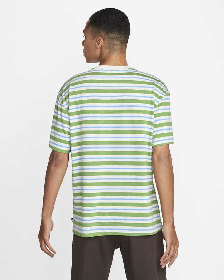 Camiseta Nike SB A Rayas Skate Hombre Azules | NQOFP-2059