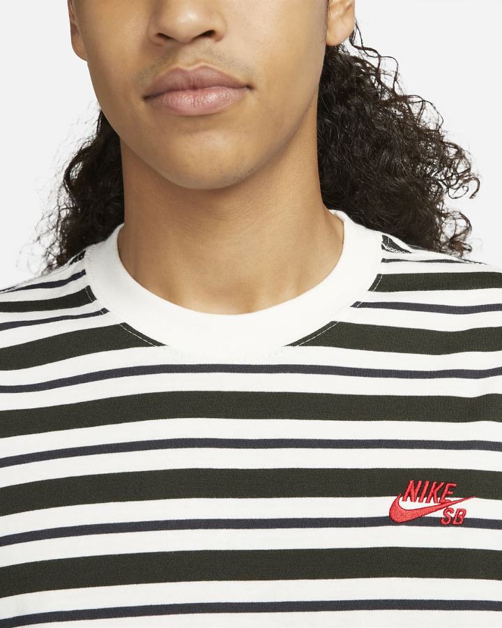 Camiseta Nike SB A Rayas Skate Hombre Gris Oscuro | SHEJM-6789