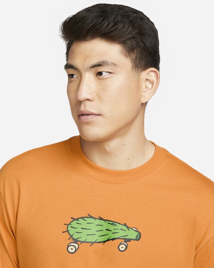 Camiseta Nike SB Skate Hombre Amarillo Oscuro | KZJMI-6019