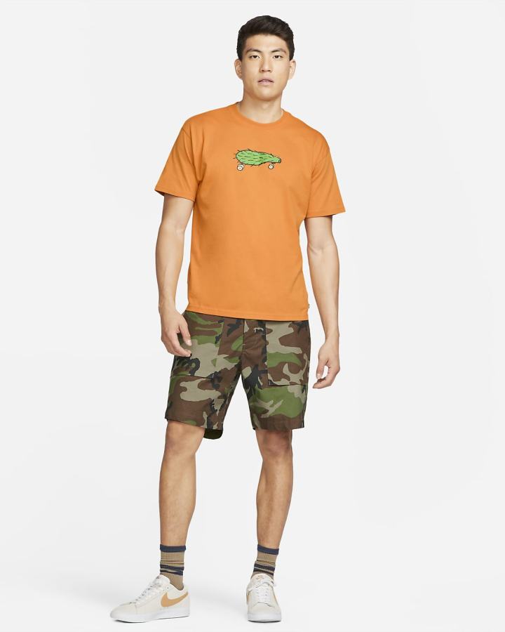 Camiseta Nike SB Skate Hombre Amarillo Oscuro | KZJMI-6019