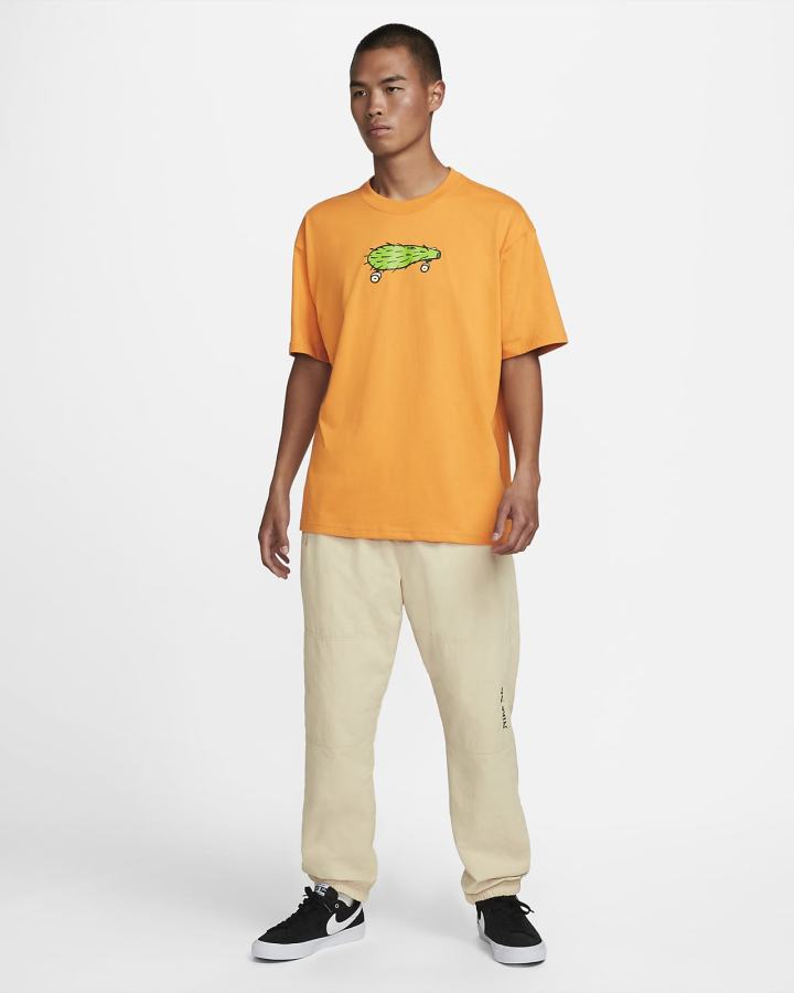 Camiseta Nike SB Skate Hombre Amarillo Oscuro | KZJMI-6019