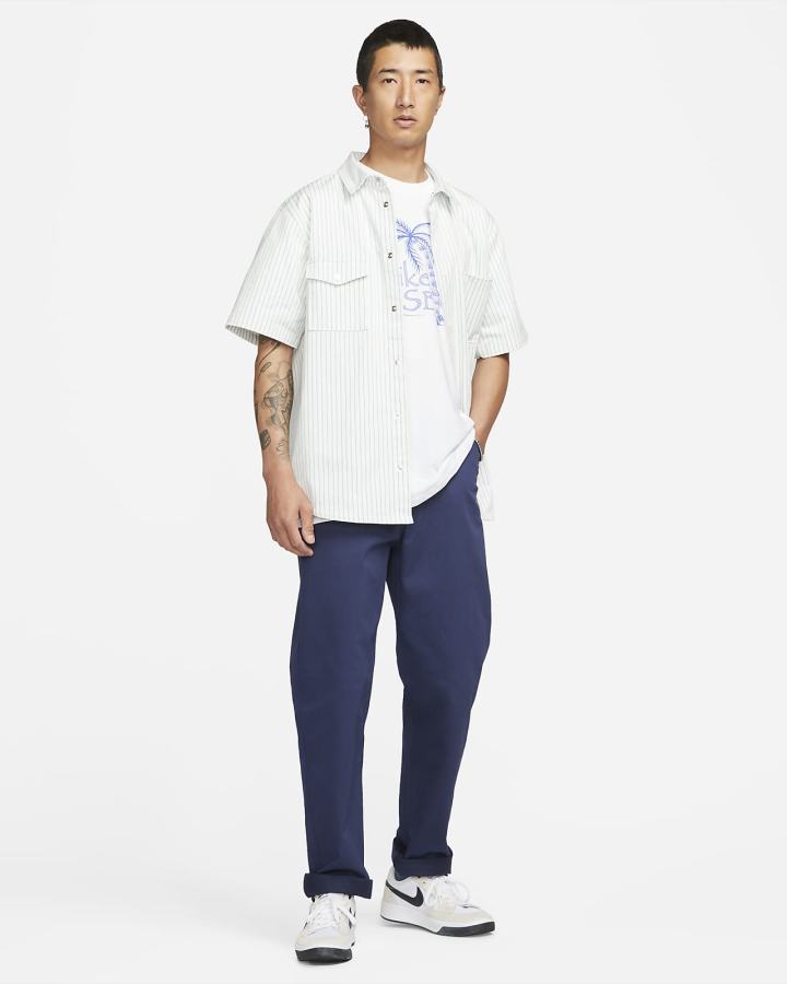 Camiseta Nike SB Skate Hombre Blancas | QJYPV-2154