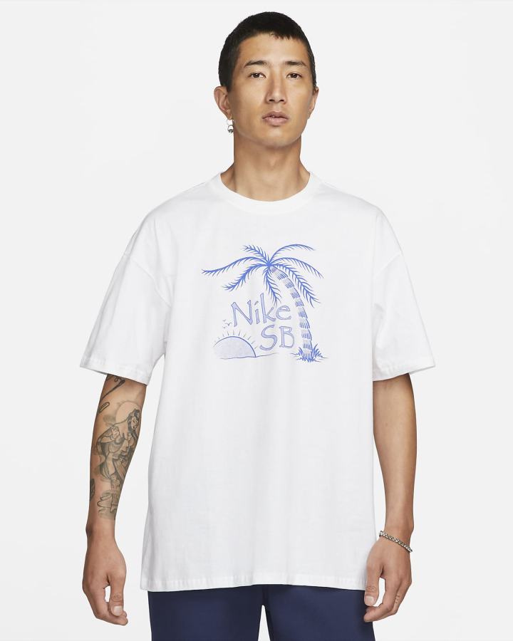 Camiseta Nike SB Skate Hombre Blancas | QJYPV-2154