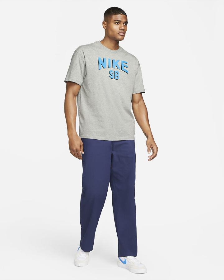 Camiseta Nike SB Skate Hombre Gris Oscuro | JKZQY-2694