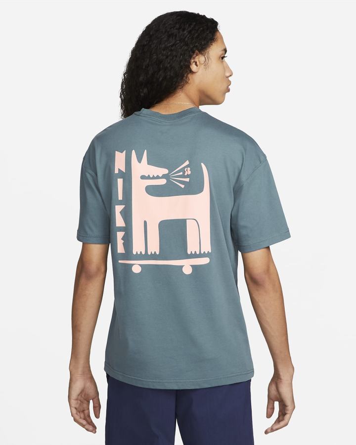 Camiseta Nike SB Skate Hombre Gris Verde | LTJIC-5208