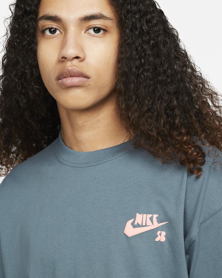 Camiseta Nike SB Skate Hombre Gris Verde | LTJIC-5208