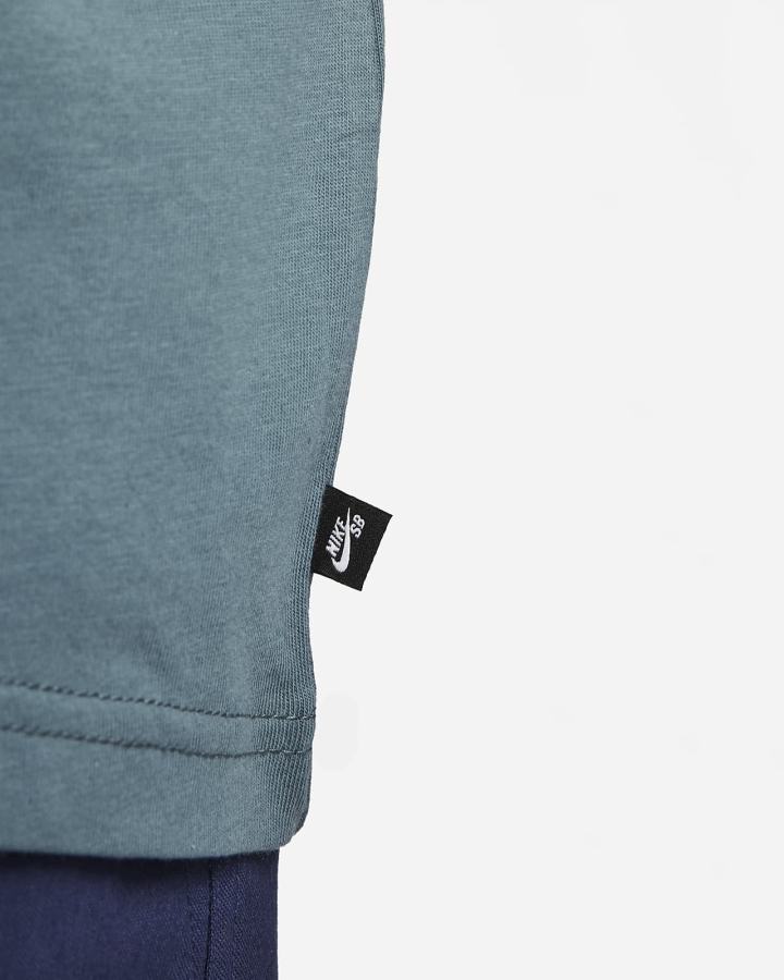 Camiseta Nike SB Skate Hombre Gris Verde | LTJIC-5208