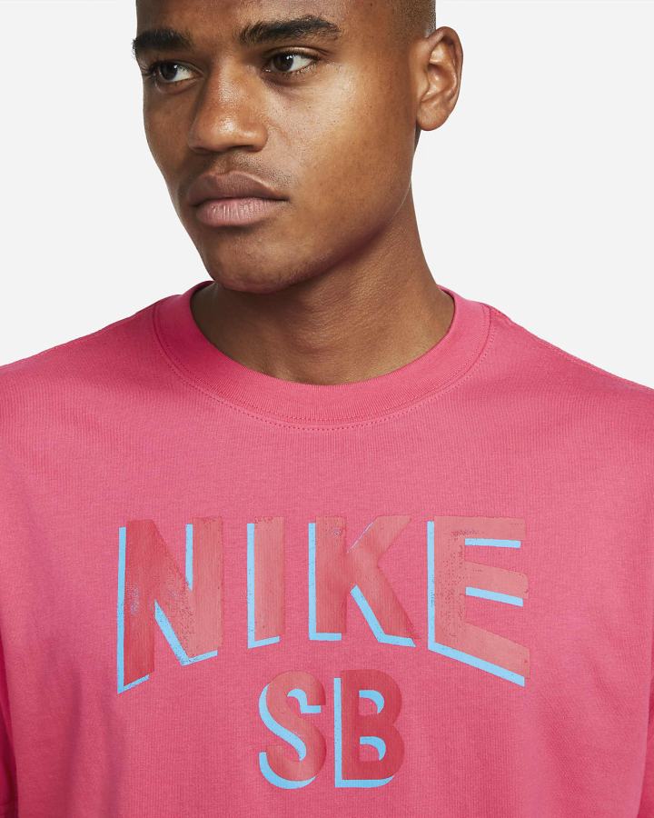 Camiseta Nike SB Skate Hombre Rosas | QABXK-6234