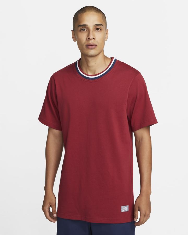 Camiseta Nike SB Skate Top Hombre Burdeos | DHBWS-8690