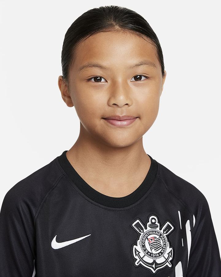 Camiseta Nike S.C. Corinthians Kids Dri-FIT Pre-Match Soccer Top Niño Blancas Negras Blancas | ZWFYO-2869