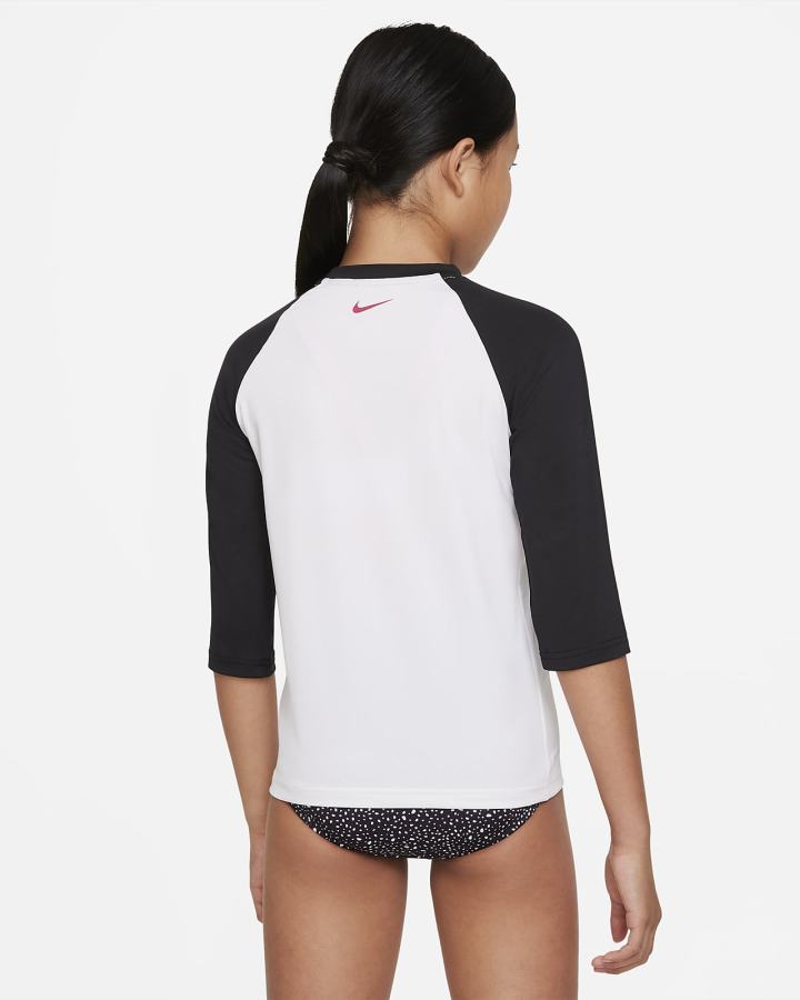 Camiseta Nike Script Logo Kids Short-Sleeve Hydroguard Niña Blancas | UHWNE-1382