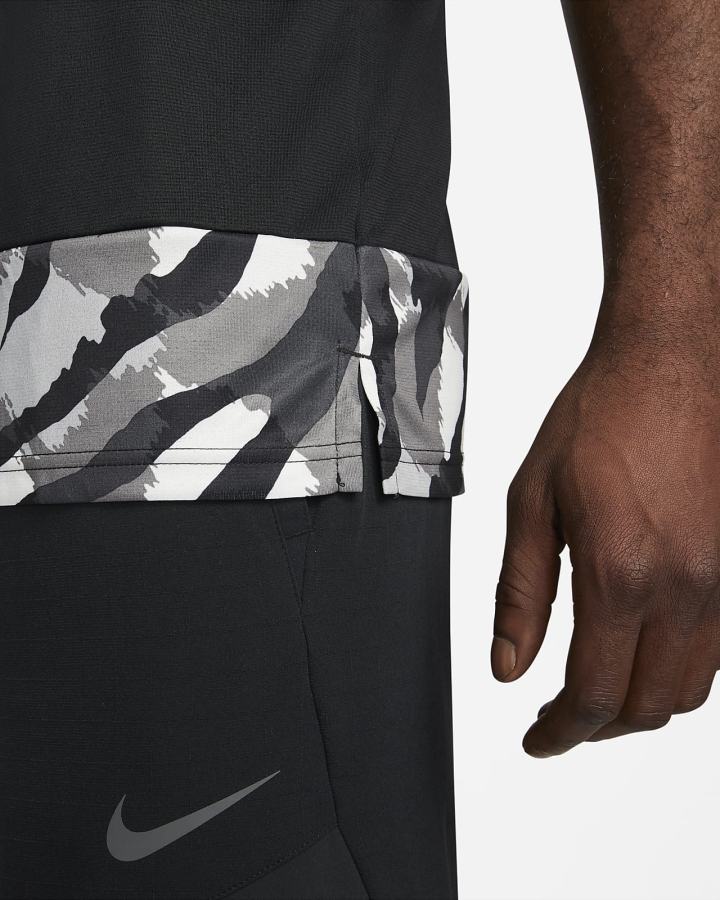 Camiseta Nike Sport Clash Training Top Hombre Negras Blancas | LQGTH-2758
