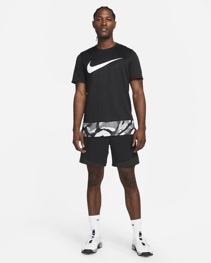 Camiseta Nike Sport Clash Training Top Hombre Negras Blancas | LQGTH-2758
