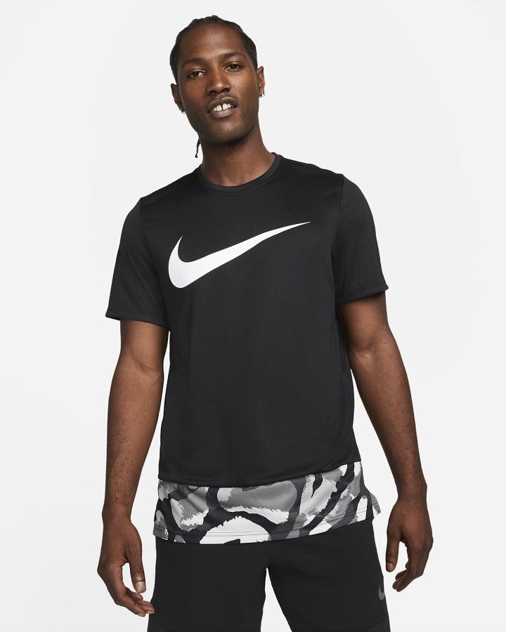 Camiseta Nike Sport Clash Training Top Hombre Negras Blancas | LQGTH-2758