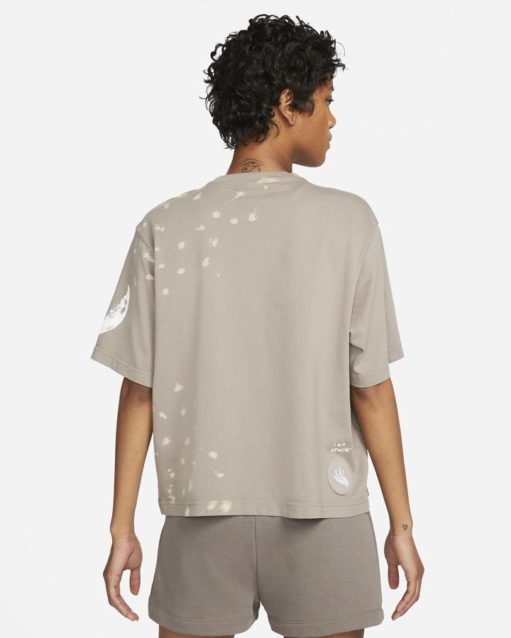 Camiseta Nike Sportswear Boxy (Plus Size) Mujer Kaki | DFPVK-9526