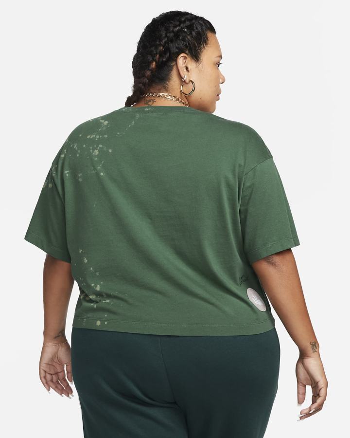 Camiseta Nike Sportswear Boxy (Plus Size) Mujer Verde | KZOWH-0216