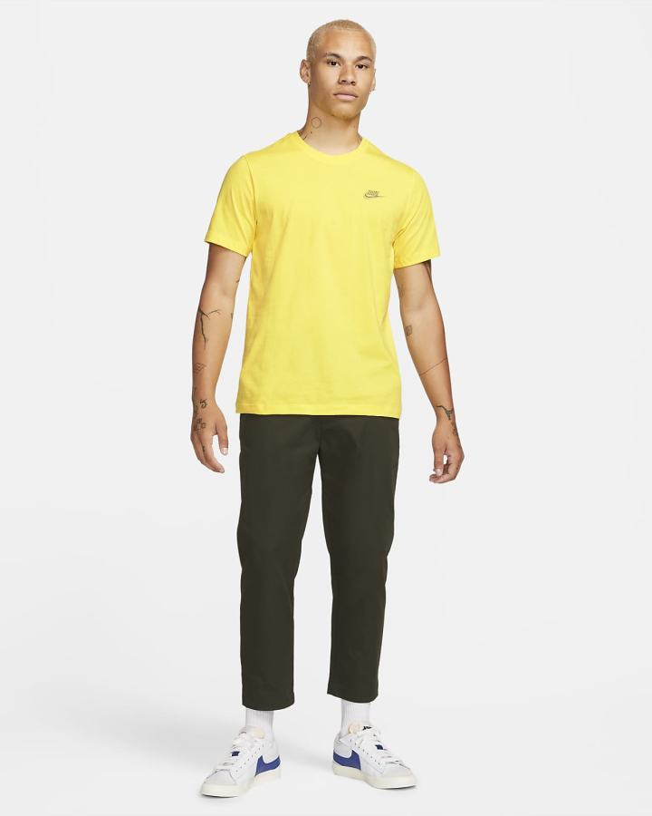 Camiseta Nike Sportswear Club Hombre Amarillo | RTKEH-6132