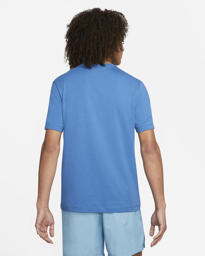 Camiseta Nike Sportswear Club Hombre Azules Oscuro Blancas | CNVDJ-8674