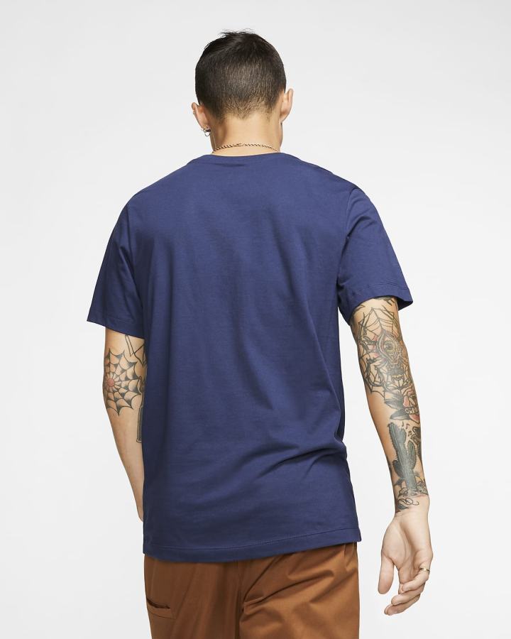 Camiseta Nike Sportswear Club Hombre Azul Marino Blancas | IOAUG-9823