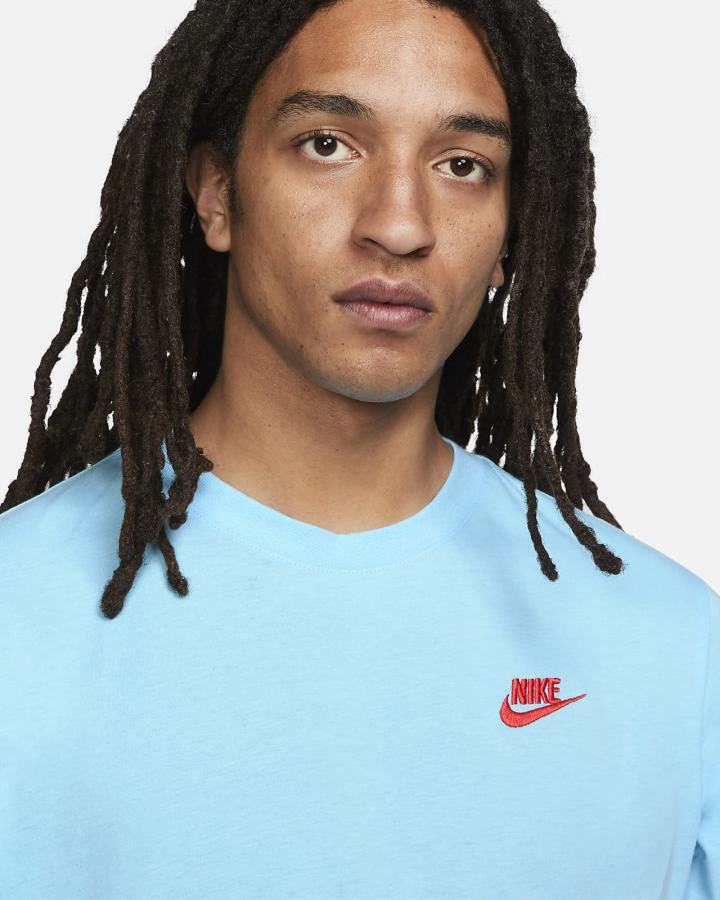 Camiseta Nike Sportswear Club Hombre Azules Rojas Claro | TMCUK-6871
