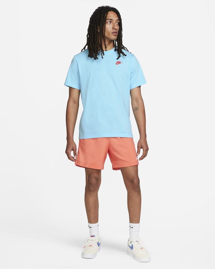 Camiseta Nike Sportswear Club Hombre Azules Rojas Claro | TMCUK-6871