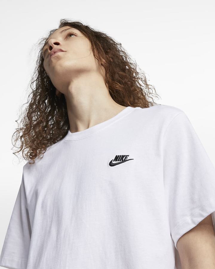 Camiseta Nike Sportswear Club Hombre Blancas Negras | RSULQ-7281