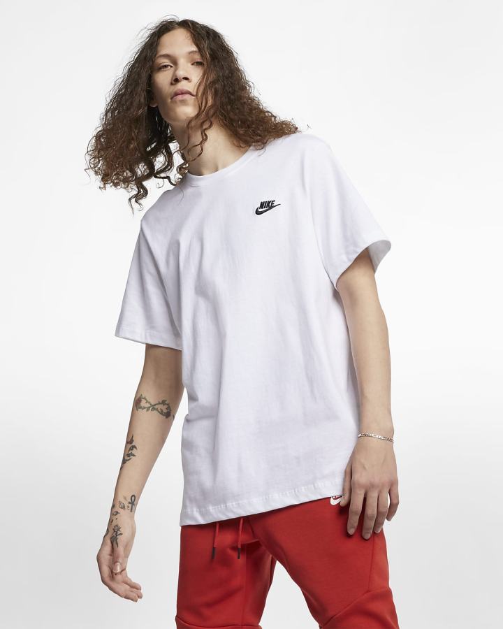 Camiseta Nike Sportswear Club Hombre Blancas Negras | RSULQ-7281