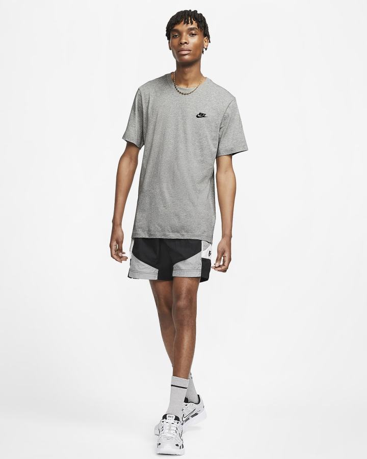 Camiseta Nike Sportswear Club Hombre Gris Oscuro Negras | WYJDH-1279