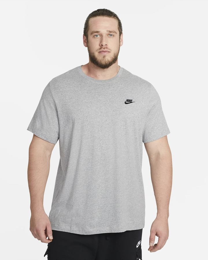 Camiseta Nike Sportswear Club Hombre Gris Oscuro Negras | WYJDH-1279