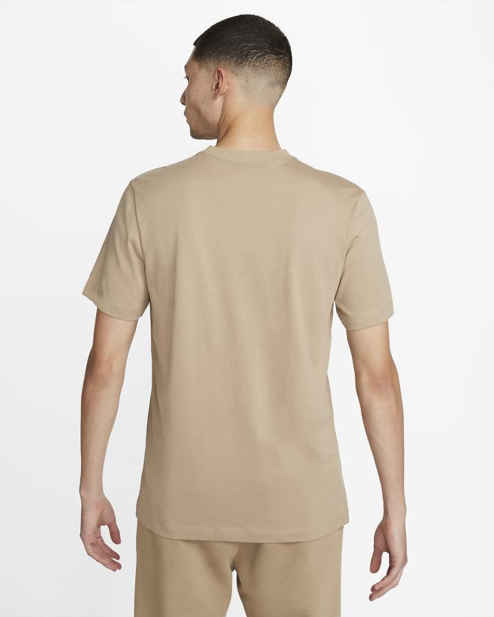 Camiseta Nike Sportswear Club Hombre Kaki Blancas | QCADR-0295