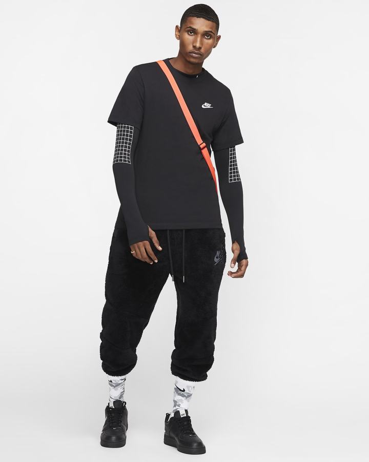 Camiseta Nike Sportswear Club Hombre Negras Blancas | AVLWF-8536