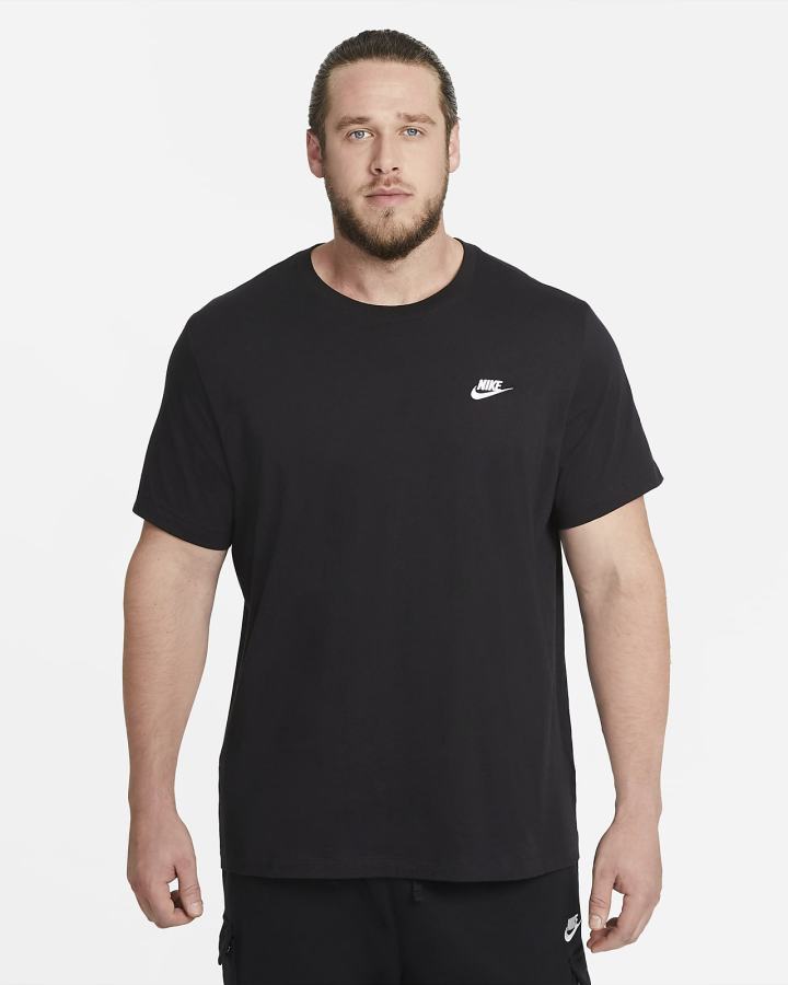 Camiseta Nike Sportswear Club Hombre Negras Blancas | AVLWF-8536
