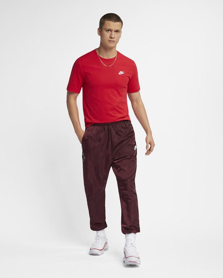 Camiseta Nike Sportswear Club Hombre Rojas Blancas | YPSON-9516