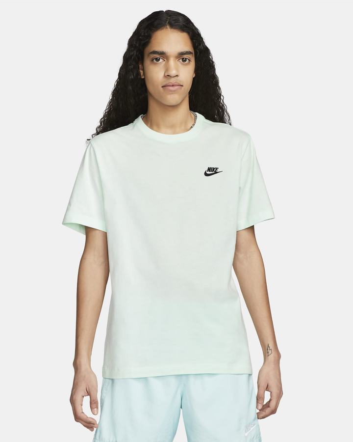 Camiseta Nike Sportswear Club Hombre Verde Negras | RTQBV-0651