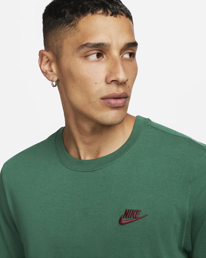 Camiseta Nike Sportswear Club Hombre Verde | WXHVL-9873
