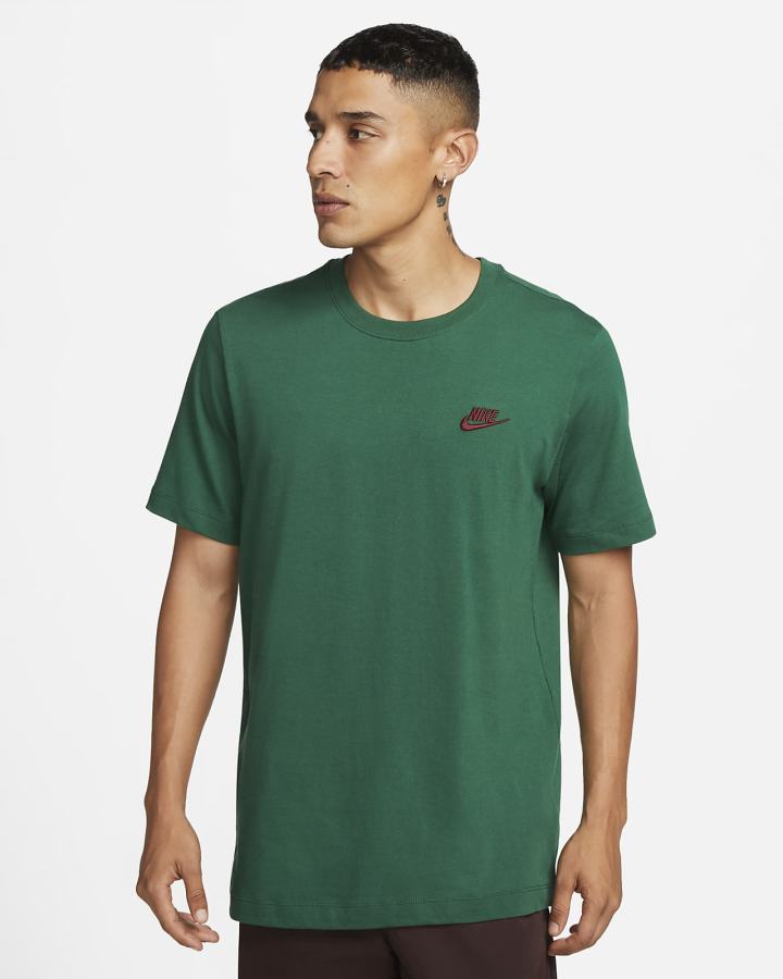 Camiseta Nike Sportswear Club Hombre Verde | WXHVL-9873