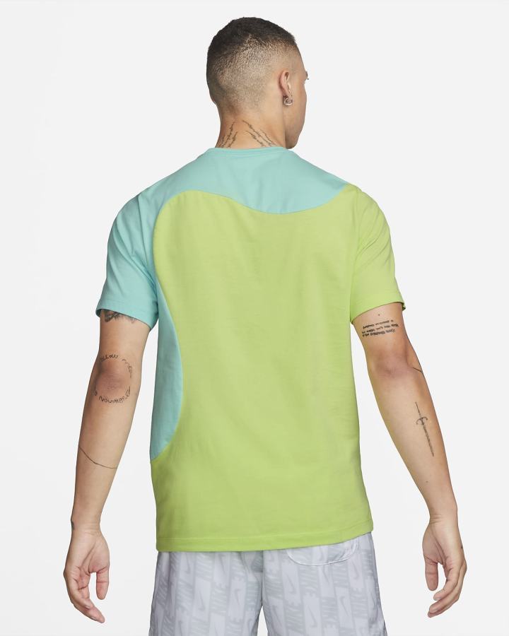Camiseta Nike Sportswear Color Clash Hombre Limón Claro | AIYMO-5089