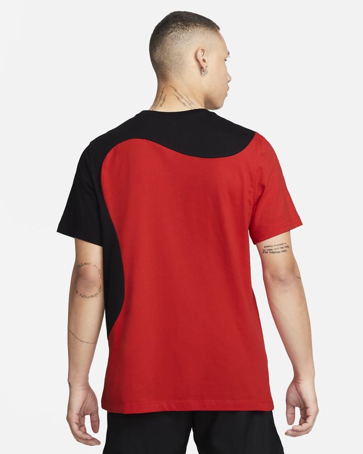 Camiseta Nike Sportswear Color Clash Hombre Rojas Negras | WRVDL-8192