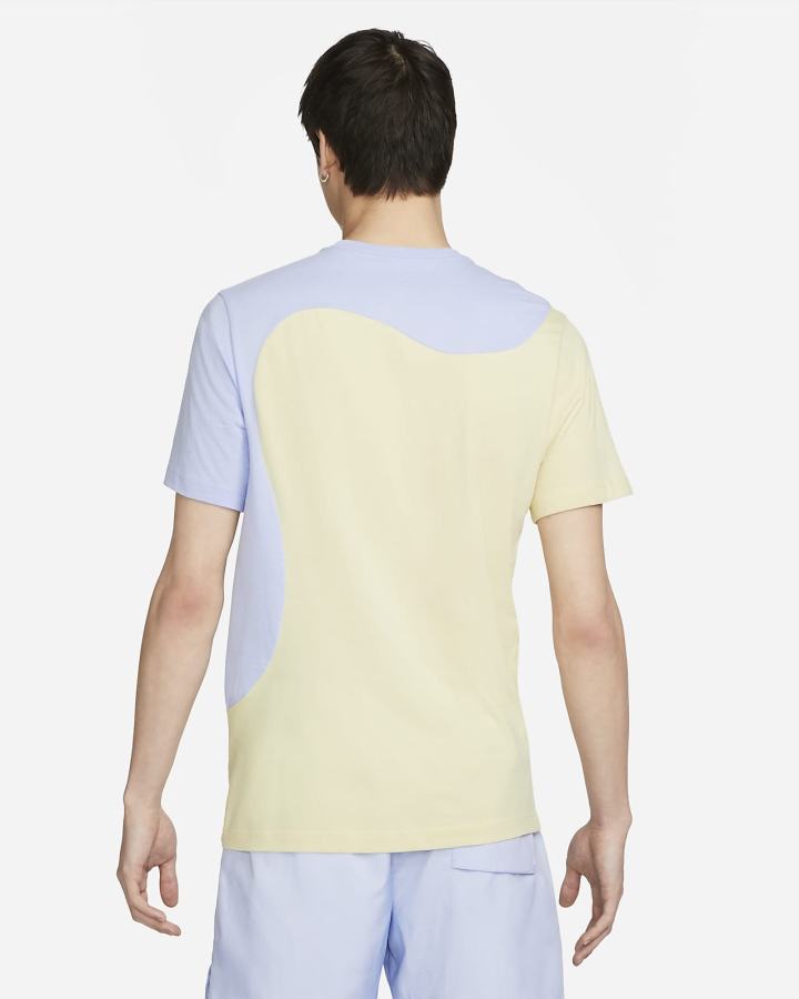 Camiseta Nike Sportswear Color Clash Hombre Limón Azules Claro | ZMOIV-3580