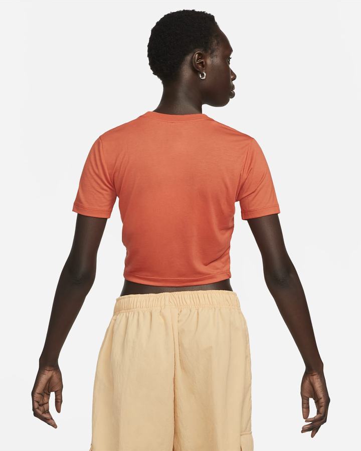 Camiseta Nike Sportswear Essential Crop Top Mujer Naranjas | HYFST-4827