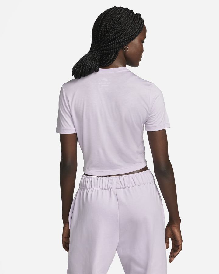 Camiseta Nike Sportswear Essential Crop Top Mujer Moradas | JPDZX-3621