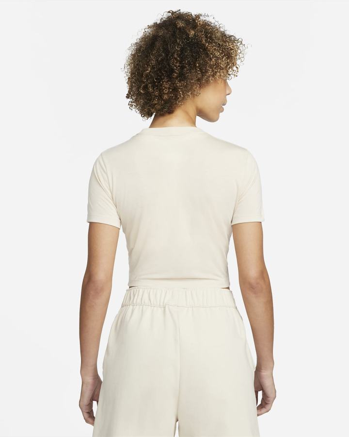 Camiseta Nike Sportswear Essential Crop Top Mujer Blancas | PBGIE-7945